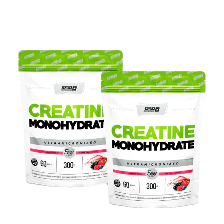 Combo: 2 Unidades de Creatina 300 grs Frutos Rojos Monohidratada y Micronizada (sobre)