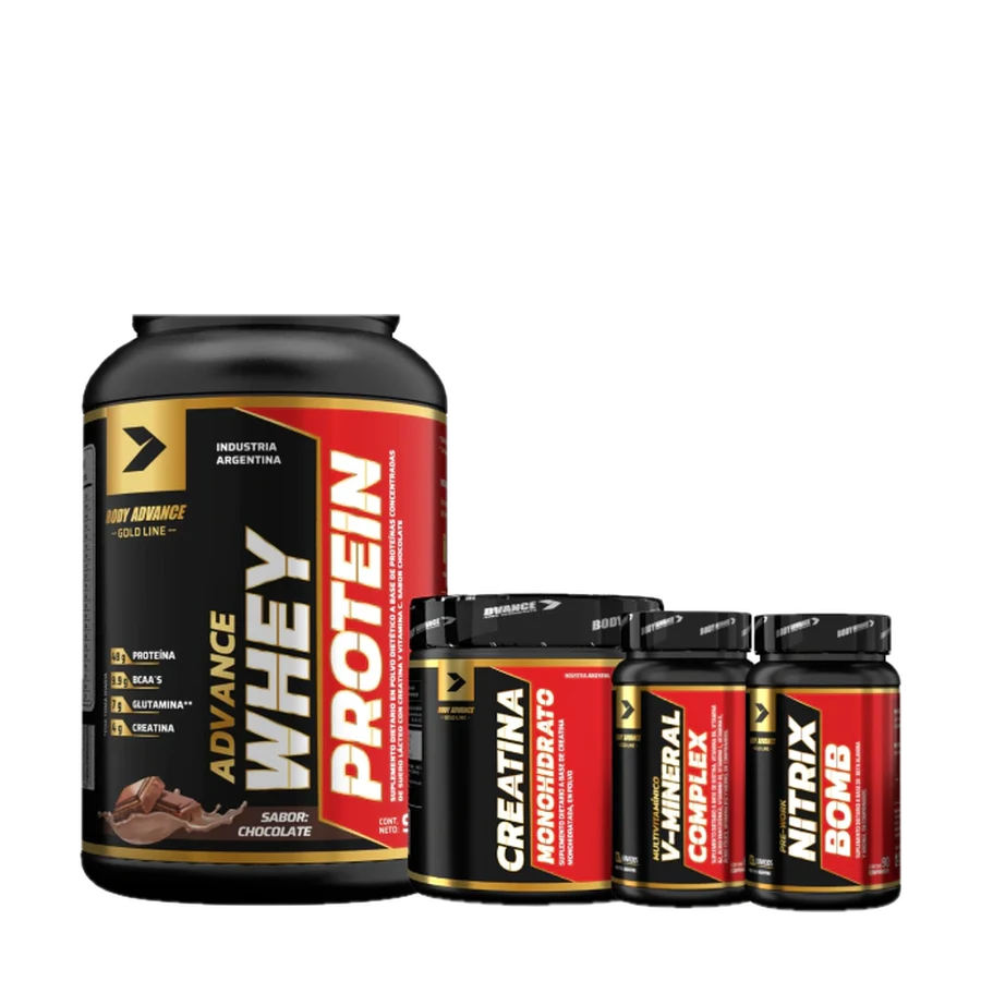 Combo: Whey 2lb + Crea 150gr + Nitrix + V Mineral