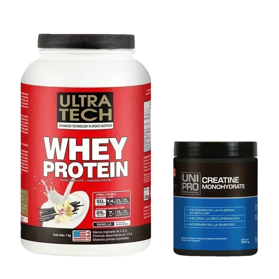 Combo Mix Cross: Whey Ultra Tech 2 lb + Creatina Unipro 150 g