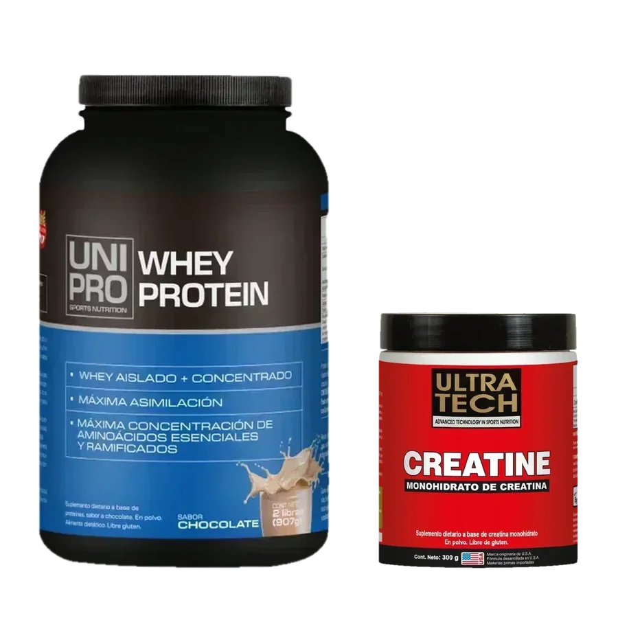 Combo Mix Power: Proteína Unipro 2 lb + Creatina Ultra Tech 500 g