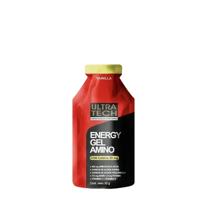 Energy Gel Amino Con Cafeína Ultra Tech - caja x 12 geles