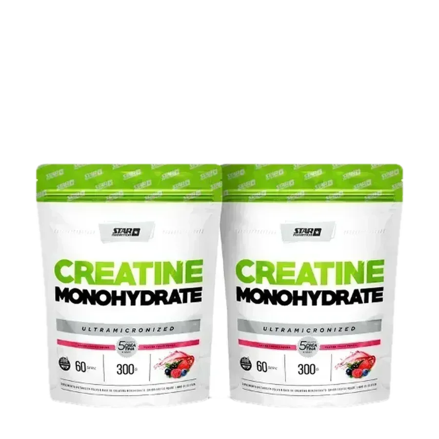 Combo Creatina Doypack Frutos Rojos 300 gramos x2 unidades
