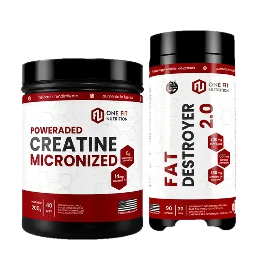 Creatina One Fit 200g + Fat Destroyer - Quemador en cápsulas