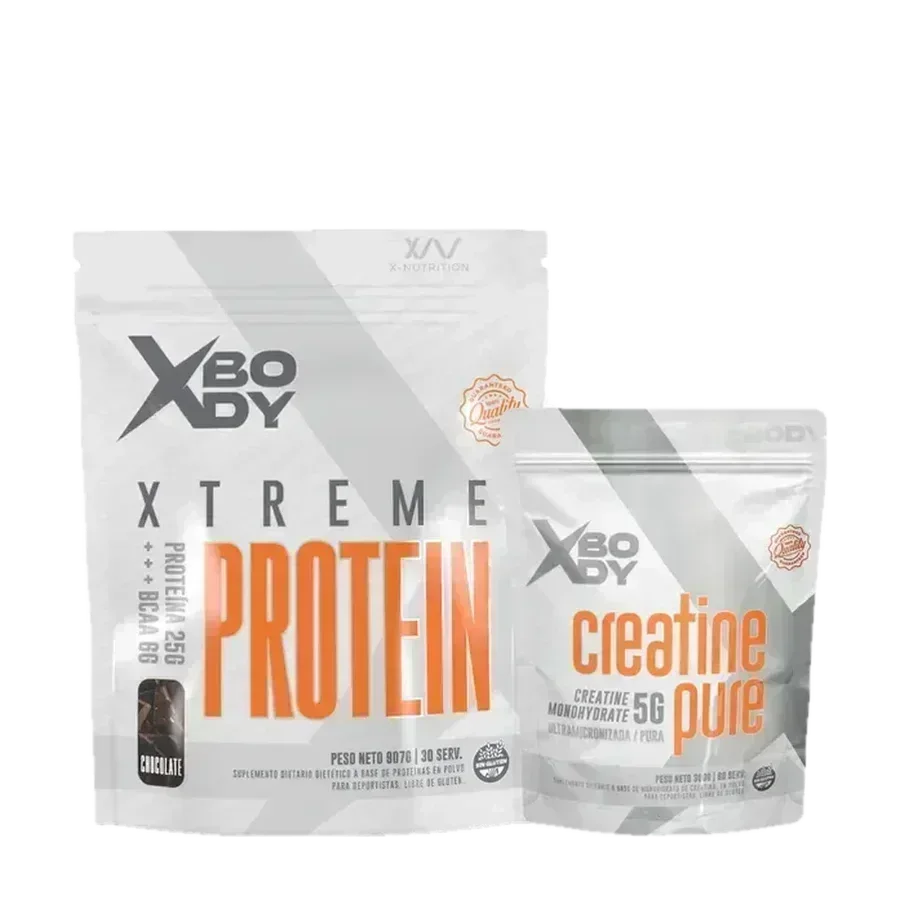 Proteína Xbody en Doypack 907 Grs + Creatina Pura Sin Sabor 300 Grs