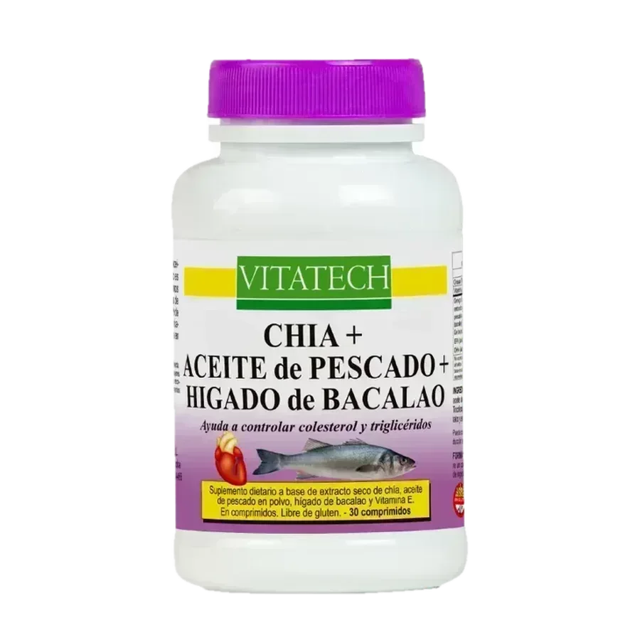 Vitatech Aceite de Pescado + Chía + Hígado de Bacalao x 30 Comp