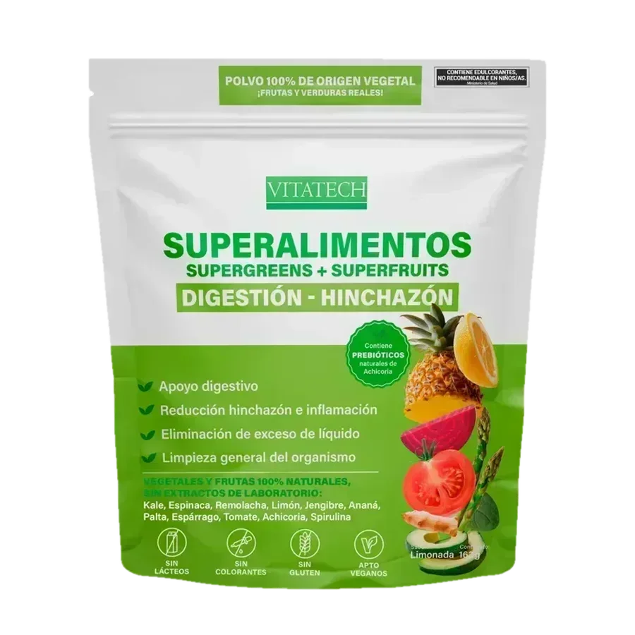 Vitatech Superalimento Digestión-Hinchazón - Sabor Limón x 162 g